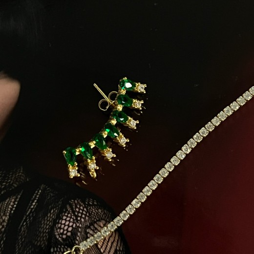 earrings minimal sterling silver bantouvani hoops vintage jewelry women Small Gold Minimalist zirconia
