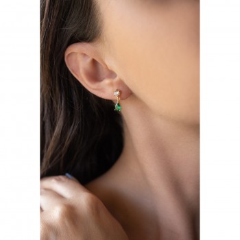 drop zirconia earring