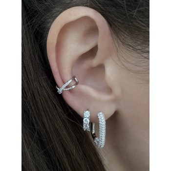 Earcuff earring xiasti with zirconia