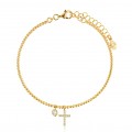 bracelet gregio from silver925 gold plated and silver plated with cord