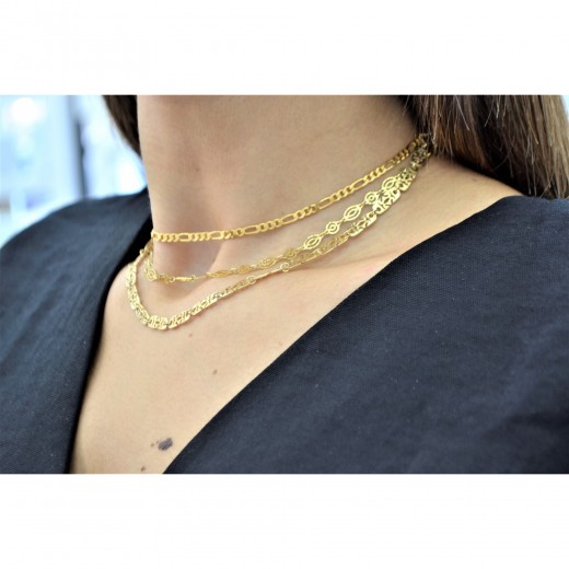 chains - necklaces - necklace silver gold vintage handmade choker woman bantouvani cartie 