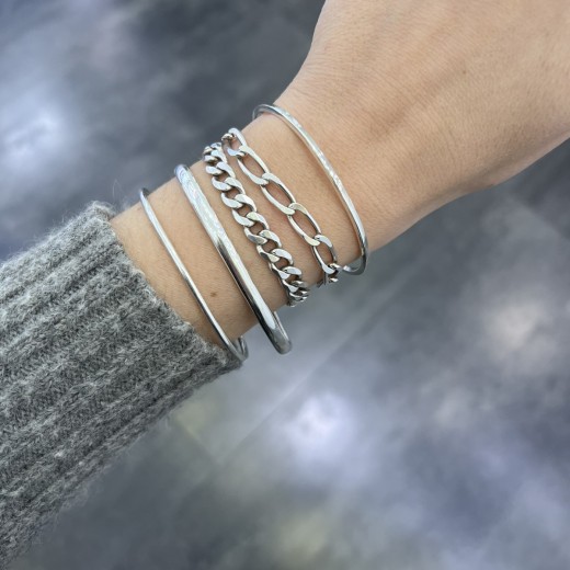 bracelet cuff simple minimal quotes sterling silver handmade bantouvani unisex 