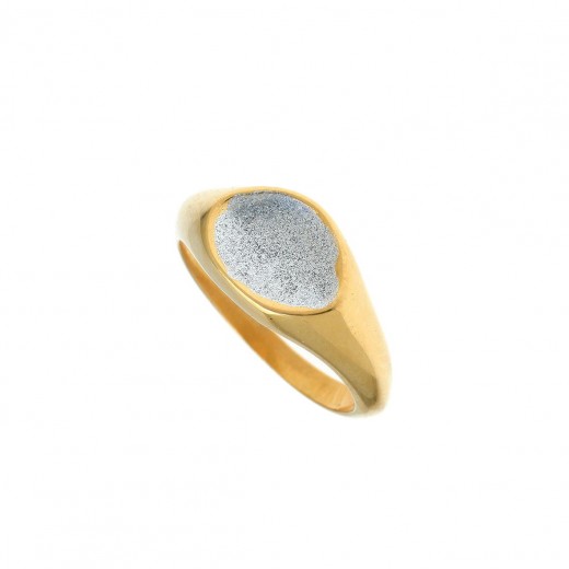δαχτυλίδι ασήμι 925 επιχρυσωμένο με σμάλτο 