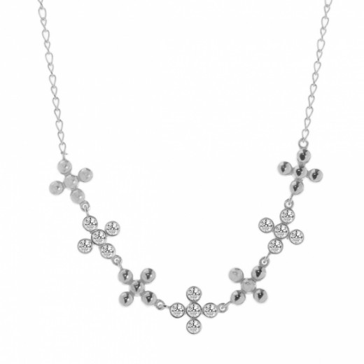 necklaces - Necklace from Sterling Silver 925 with white zirconia