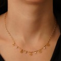 κολιε - κολίε αλυσίδα ζιρκόν γυναικείο ασήμι χρυσό ρόζ κρεμαστό διακριτικό οικονομικό δώρο 