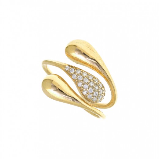 δαχτυλίδι ασήμι 925 χρυσό με ζιργκόν εντυπωσιακό 