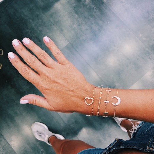 bracelet silver bantouvani chain simple minimal gold geometric