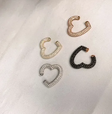 Σκουλαρίκι earcuff καρδιά απο ασήμι925