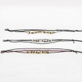 bracelet spinel onyx black cord shapes gold silver hematite