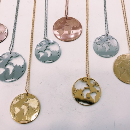 chains - necklaces - necklace silver disc earth bantouvani